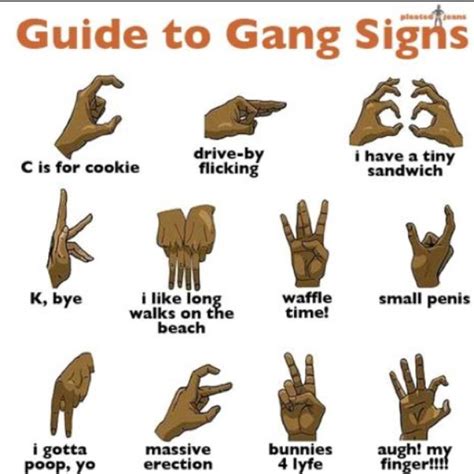 Gang Signslmao For Marty Pinterest Funny Language And Signs