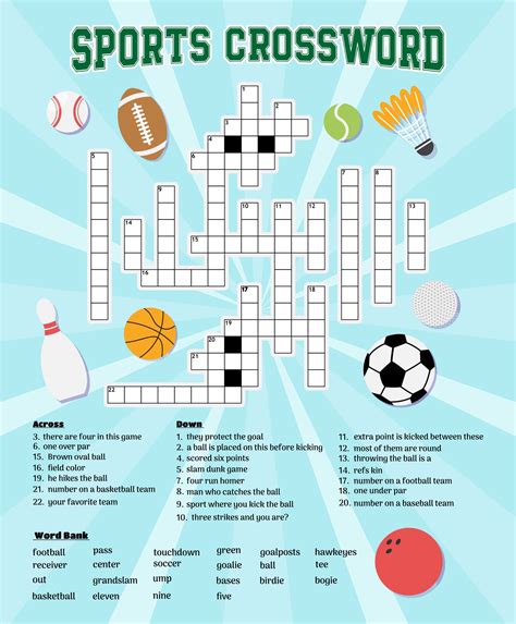 Sports Crossword Puzzle ♥sports Crossword Puzzle Esl Vocabulary