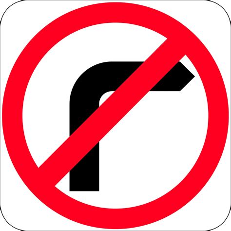 No Right Turn Symbol in Roundel | Uniform Safety Signs