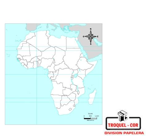 Mapa De Africa Con Nombres Y Division Politica Para Imprimir Canvas