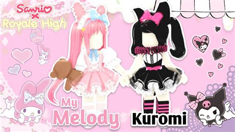 🌸 My Melody And Kuromi 🖤serie Outfits Sanrio X Royale High Youtube