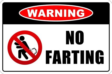 Warning No Farting Metal Tin Signs Poster Pub Bar Art Etsy