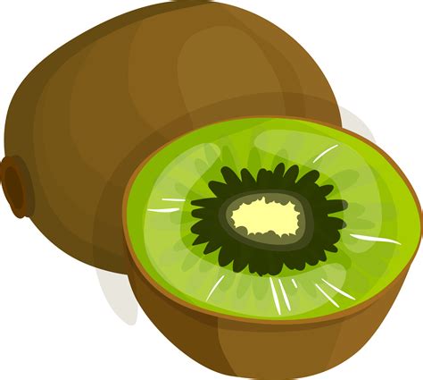 Green Whole Kiwi And A Half 9343875 Png