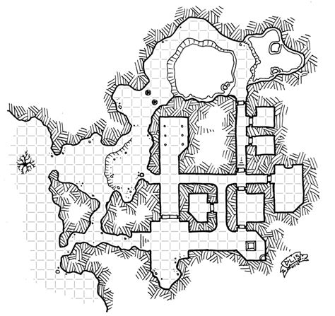 5 Room Dungeon Map