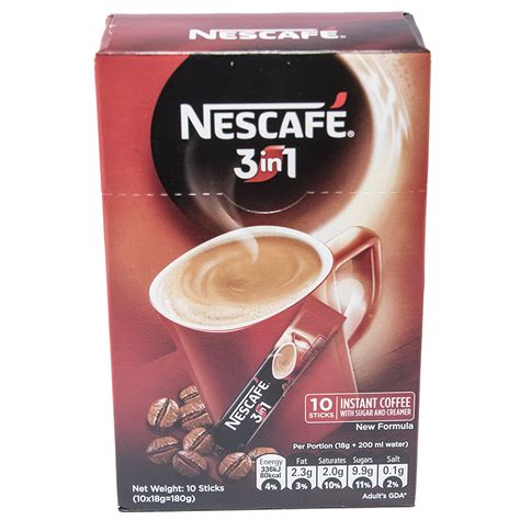 NescafÉ 3in1 Original Instant Coffee 18g Sachet Display Box Of 10