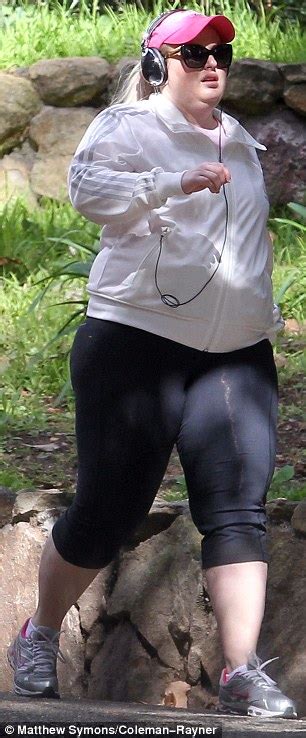 Rebel Wilson Works Up A Sweat On A Hike While Wearing A Doughnut Motif T Shirt Daily Mail Online