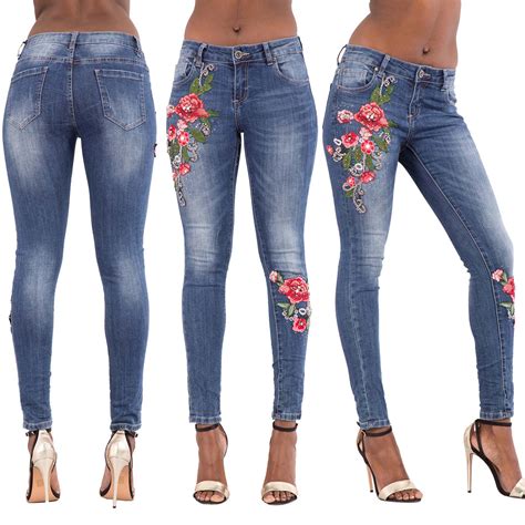 New Ladies Womens Faded Denim Blue Skinny Jeans Slim Fit Stretch Pants Size 6 14 Ebay