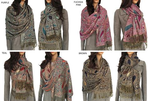 Paisley Print Scarf Vintage Floral Pashmina Evening Shawl Wrap Scarves