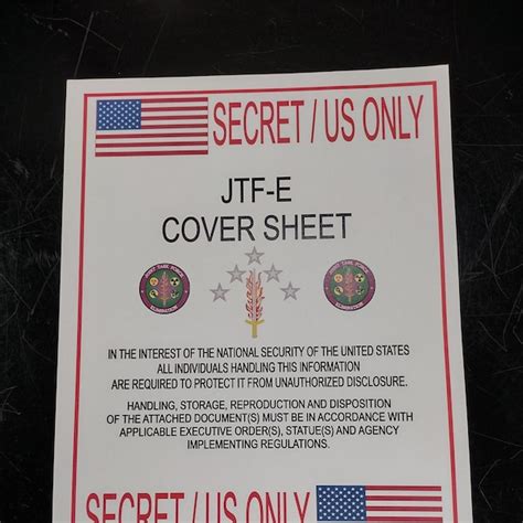 Top Secret Cover Sheet Etsy