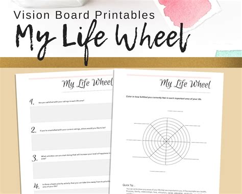 My Life Wheel Goal Setting Printables Personal Development Printable