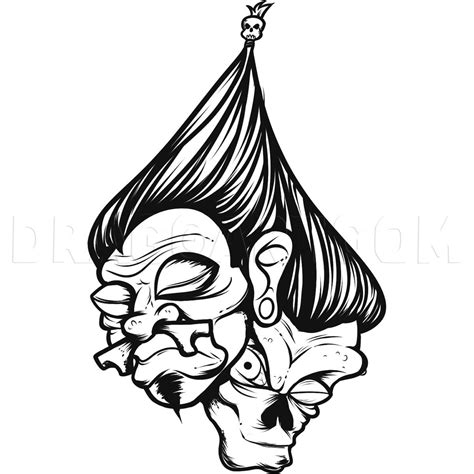 How To Draw Shrunken Heads Shrunken Heads Step By Step Drawing Guide