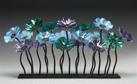 Topaz Glass Flower Garden By Scott Johnson And Shawn Johnson Art Glass Sculpture Artful Home