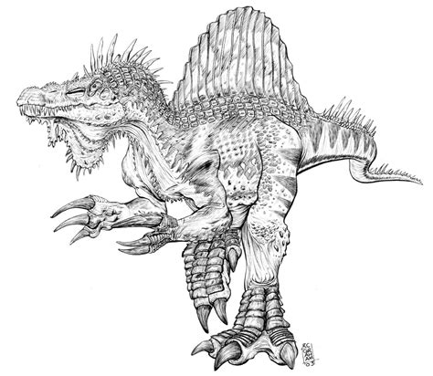 Click the spinosaurus coloring pages to view printable version or color it online compatible with ipad and android tablets. Spinosaurus coloring pages to download and print for free