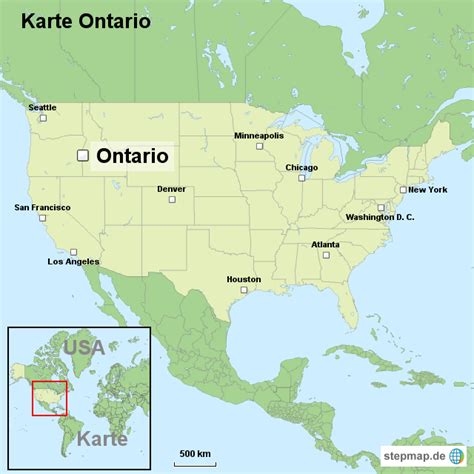 Suchen sie eine andere karte? Karte Ontario von ortslagekarte-usa - Landkarte für die USA