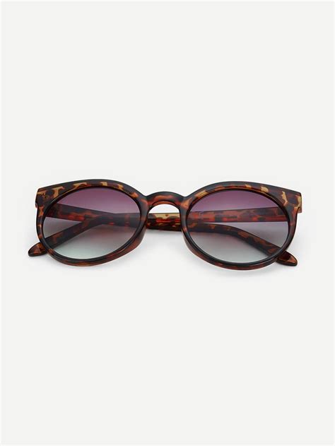 leopard frame tinted lens sunglasses romwe