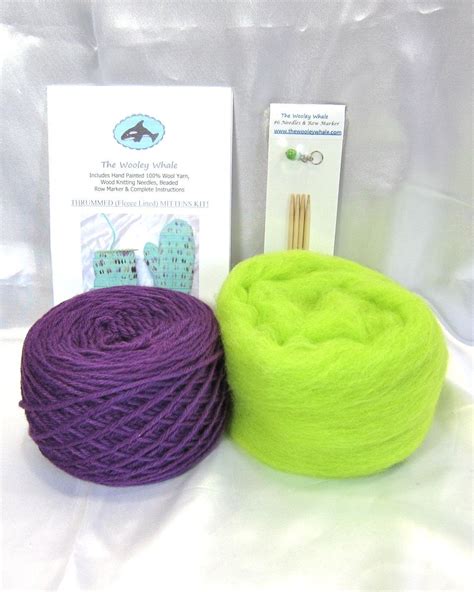 Thrummed Mitten Kit Fleece Lined 100 Kettle Dyed Wool Etsy