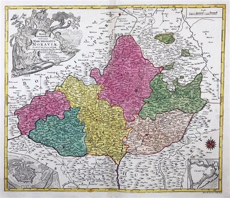 Mappa Geographica Specialis Marchionatus Moraviae In Sex Circulos