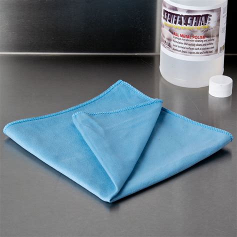 15 X 15 Blue Microfiber Glass Fine Polishing Cloth