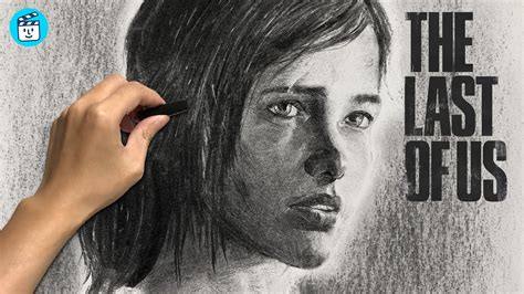 Drawing The Last Of Us「ellie」charcoal Portrait｜jimmys Movie Drawing