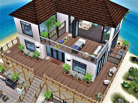 Sim House Design Workshop Sims Freeplay Island Villa 浪漫海岛度假屋