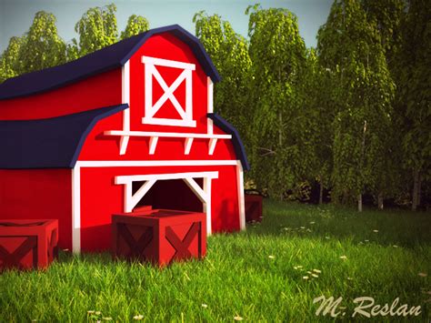 The design of the barn is owned by supercell; Hay Day Barn by Arctech on DeviantArt