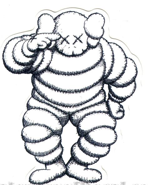 #1319 Kaws originalfake Michelin , Height 8 cm, decal sticker - DecalStar.com | Bape wallpaper