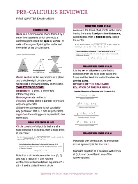 Pre Calculus Pdf Ellipse Classical Geometry