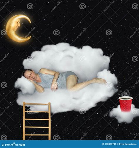 Man Sleeping On A Cloud 3 Stock Photo Image Of Asleep 143363738