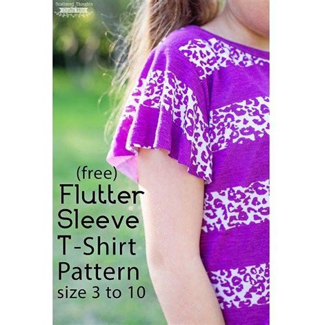 Free Pattern Girls Flutter Sleeve T Shirt Sewing Pattern Free Pdf