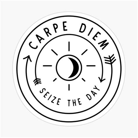 Carpe Diem Seize The Day Typography Sticker By Carpediemlife Carpe