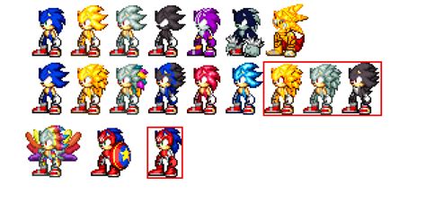 Sonic Form Sprites Canon And Fanon By Des The Dragon On Deviantart