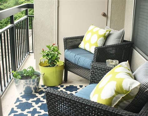 Add lushness with layered outdoor rugs, throw pillows. Small Patio Ideas: From One Patio to Another