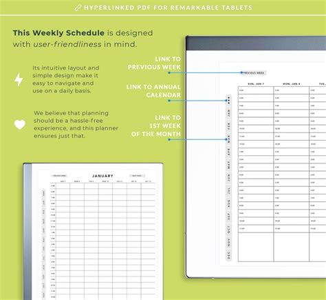 Remarkable 2 Weekly Schedule 2023 2024 Remarkable Templates Hourly
