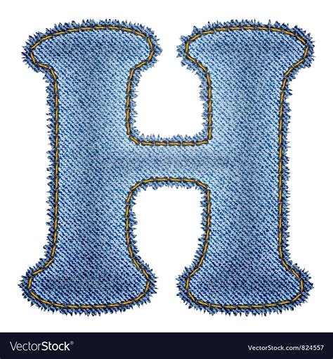 Severe cases can even lead to gastric cancer. Jeans alphabet Denim letter H Royalty Free Vector Image
