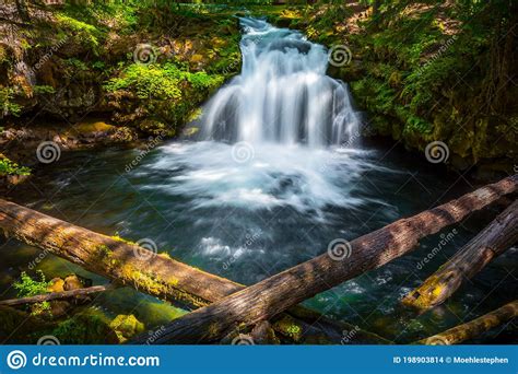 Whitehorse Falls Umpqua Scenic Byway Southern Oregon Stock Photo