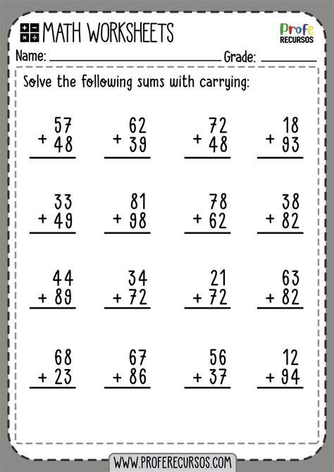 Printable Math Worksheets Addition Find Here An Unlimited Supply Of