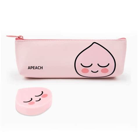 Kakao Friends Pencil Zipper Pouch Case And Cute Character Face Eraser