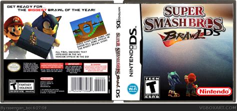 Super Smash Bros Brawl Ds Nintendo Ds Box Art Cover By