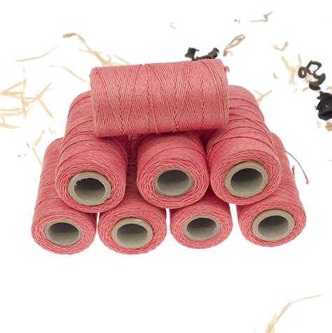 Pink Linen Thread Unwaxed Linen String Natural Warp Thread Thickness