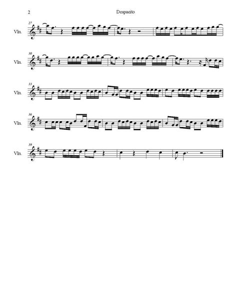 Partitura De La Canción Despacito Partituras Flauta Musica
