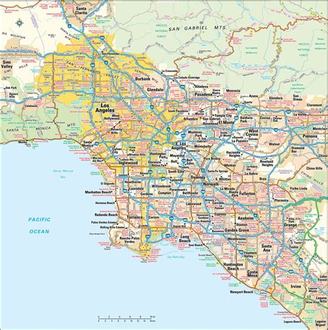Los Angeles Map Guide To Los Angeles California