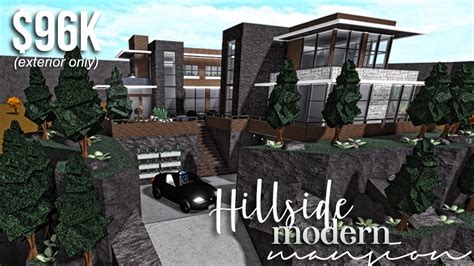 Hillside Modern Mansion Part1 Exterior Roblox Bloxburg