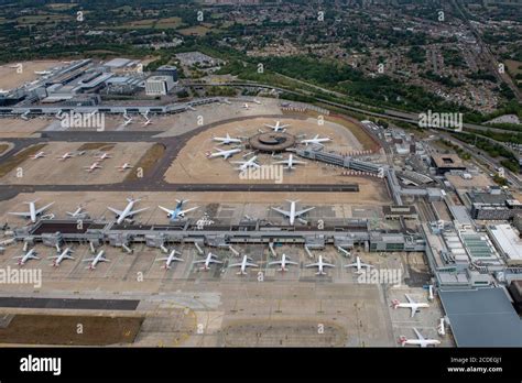 Parked Aircraft At London Gatwick Airport Hi Res Stock Photography And