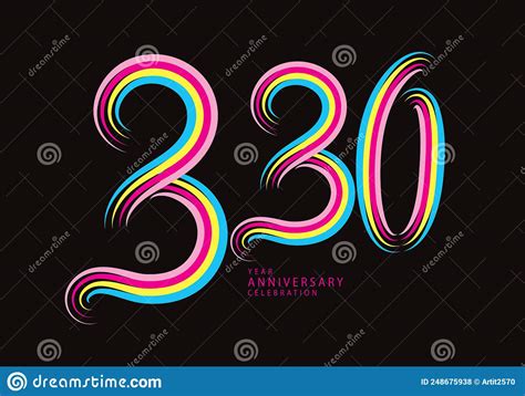 330 Number Design Vector Graphic T Shirt 330 Years Anniversary