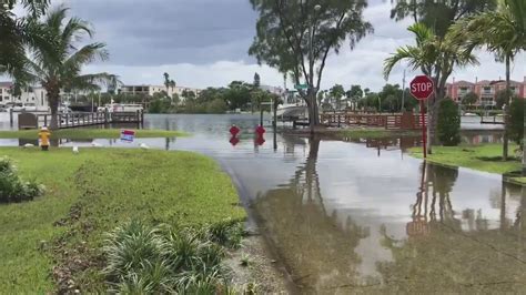 High Tide Storm Surge Caused By Hurricane Michael Spurs Flooding