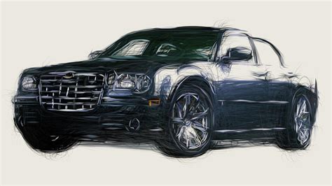 Chrysler 300c Concept Car Drawing Digital Art By Carstoon Concept