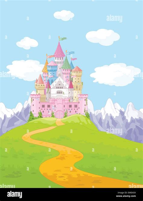 Fairy Tale Castle Landscape Stock Vector Image And Art Alamy
