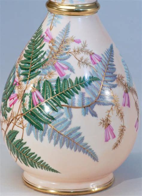 Aesthetic Movement Hand Painted Porcelain Vase Ca 1880
