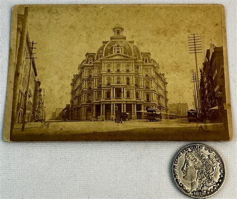 Lot Antique C 1870 New York City Post Office Building Albumen