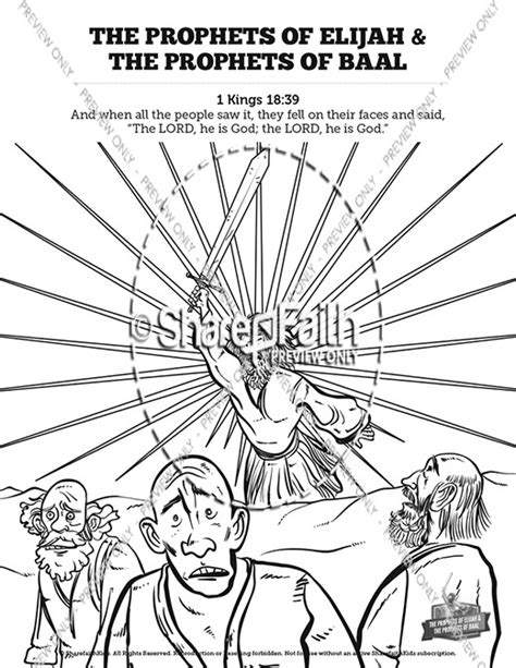 Elijah The Prophet 1 Kings 18 Sunday School Coloring Pages Clover Media